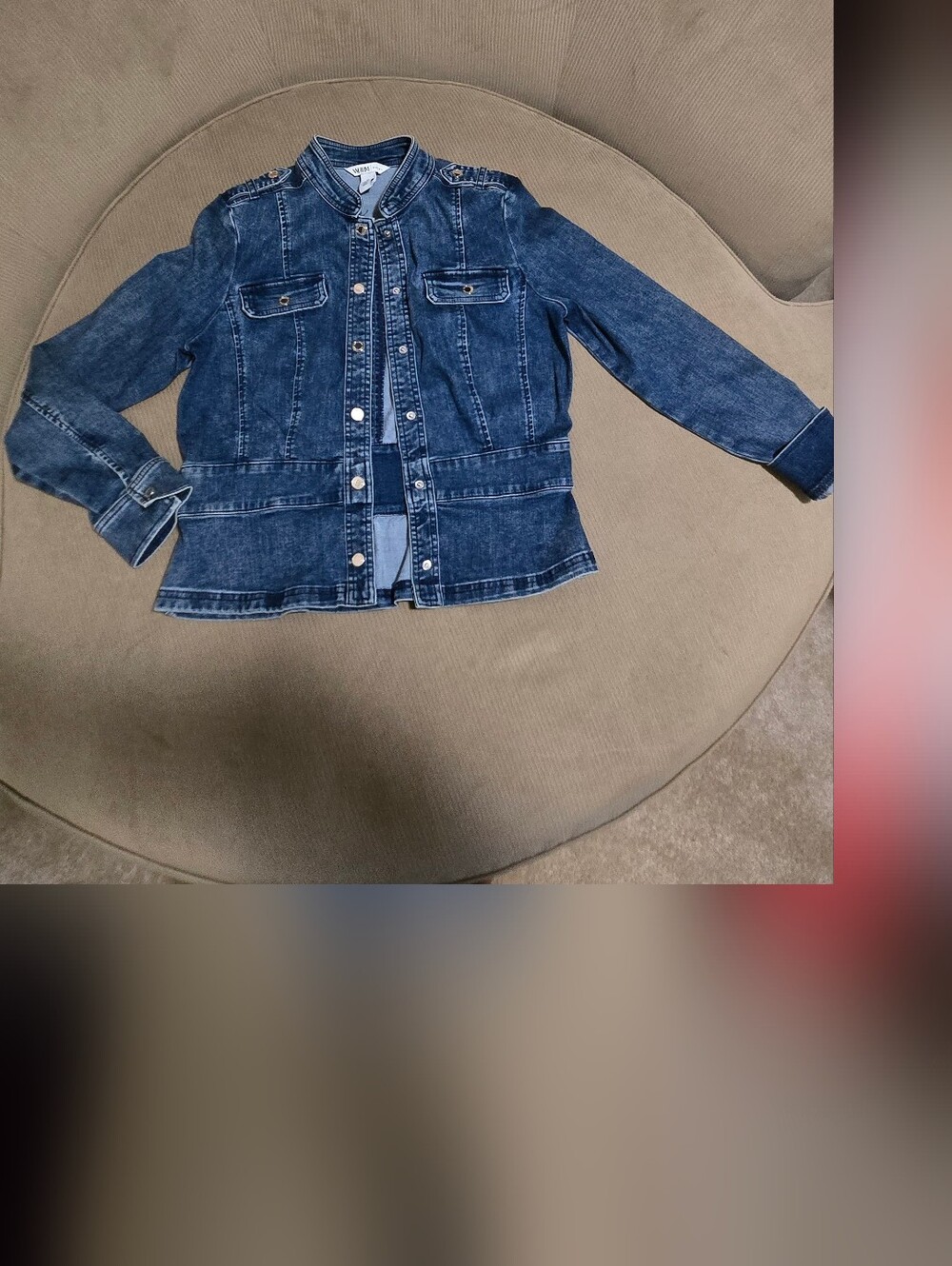 White House Black Market Blue Denim  Jacket/Top